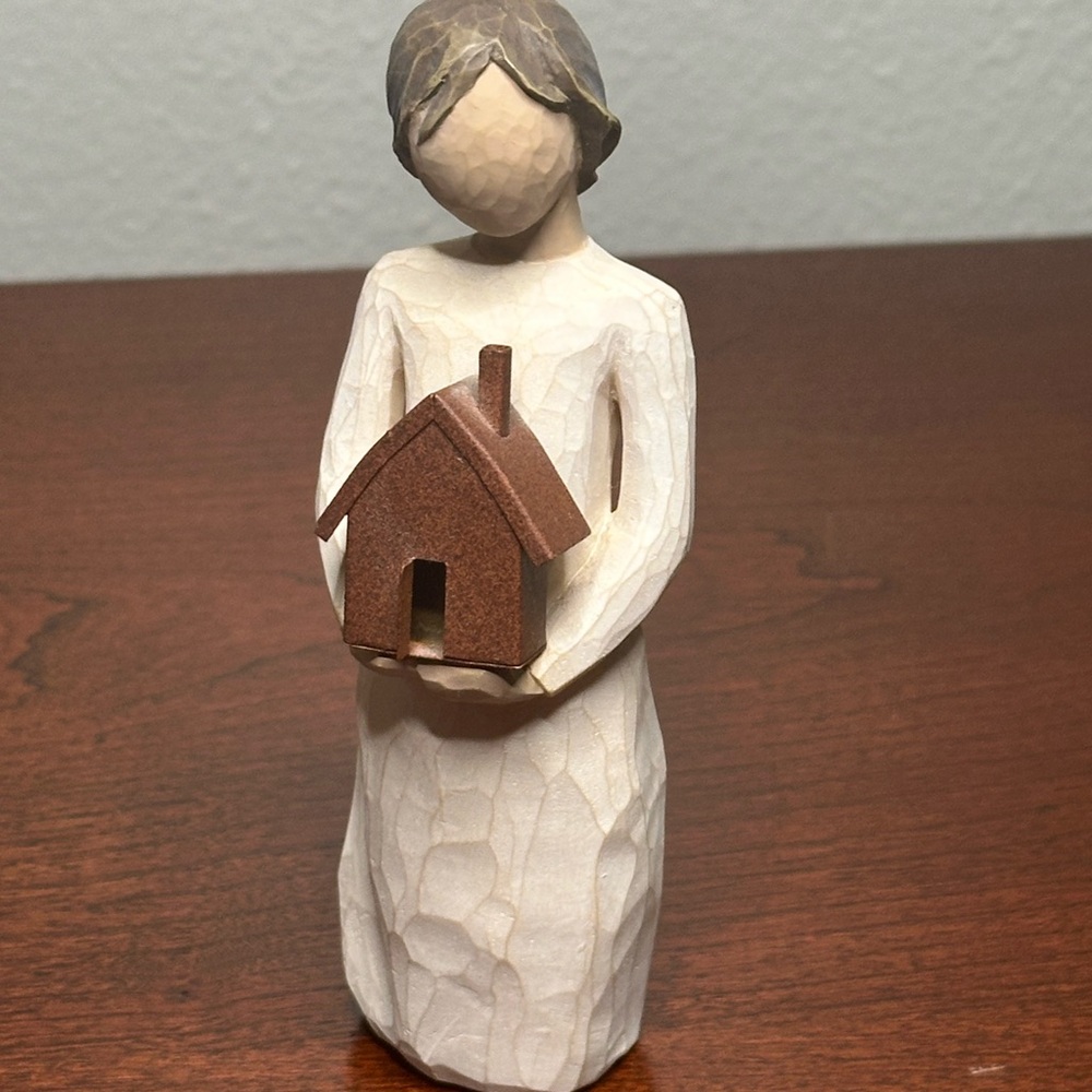 Willow Tree Sculpture in Cream and Brown